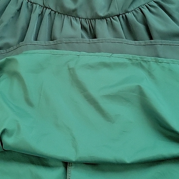 Exlura Green Square Neck Puff Sleeve A-Line Mini Dress - Size Small - Picture 7 of 9